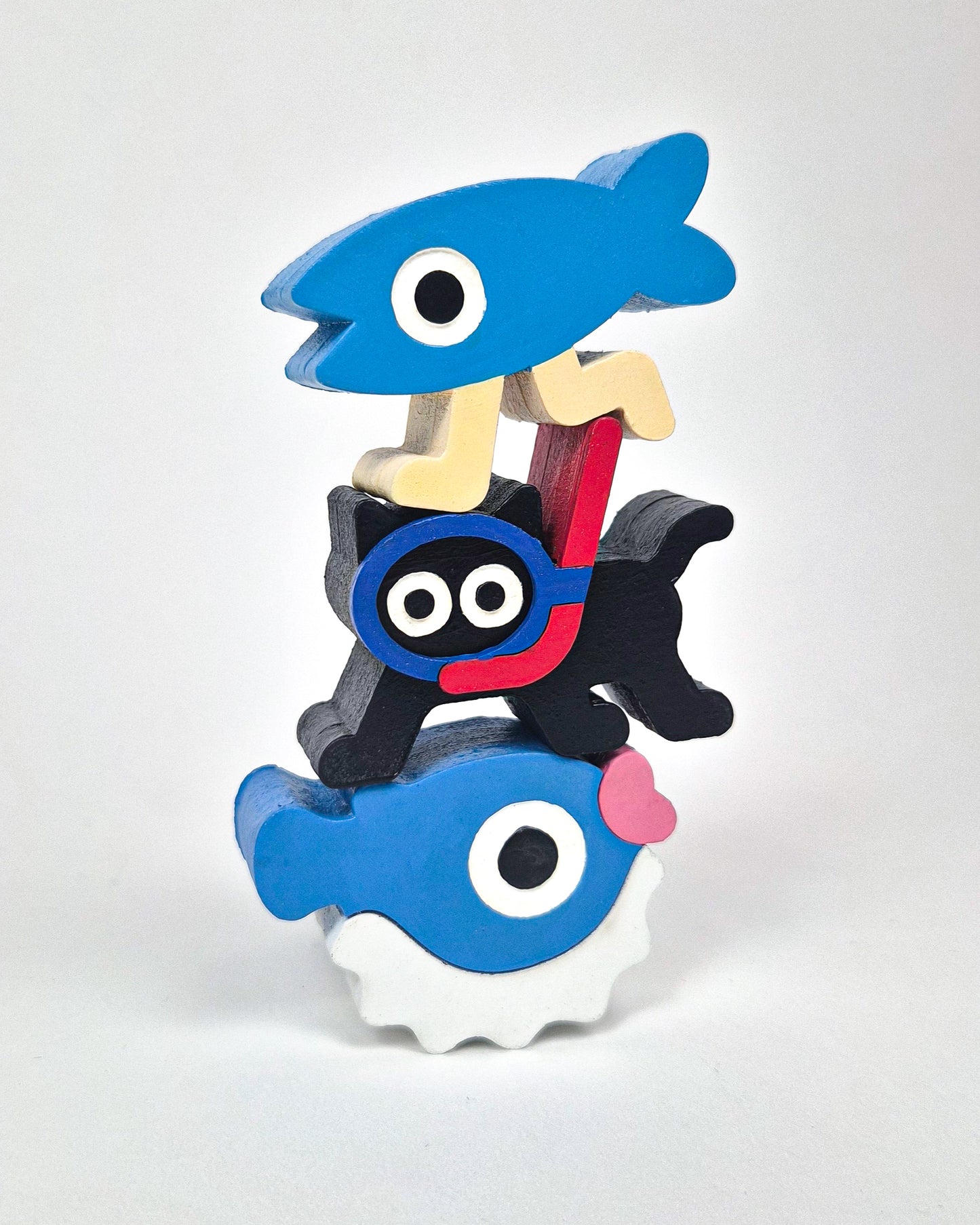 PUFFERFISH WOODEN FIGURE (1pc)