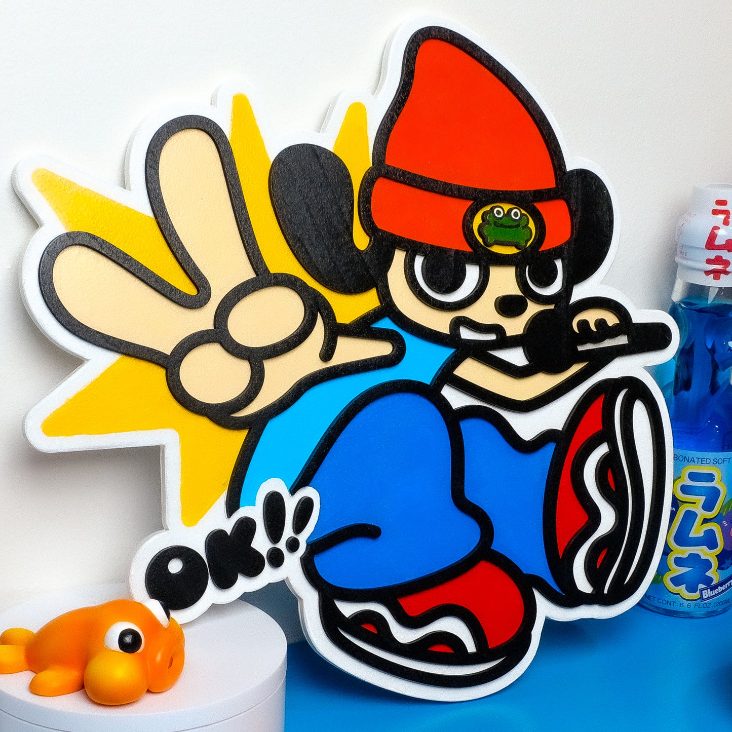 RAP DOG — WOODCUT PAINTING