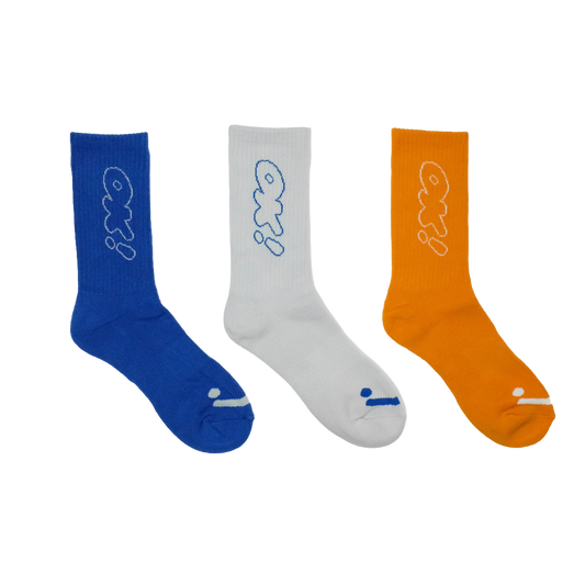 OK SMILEY SOCKS (1 PAIR)