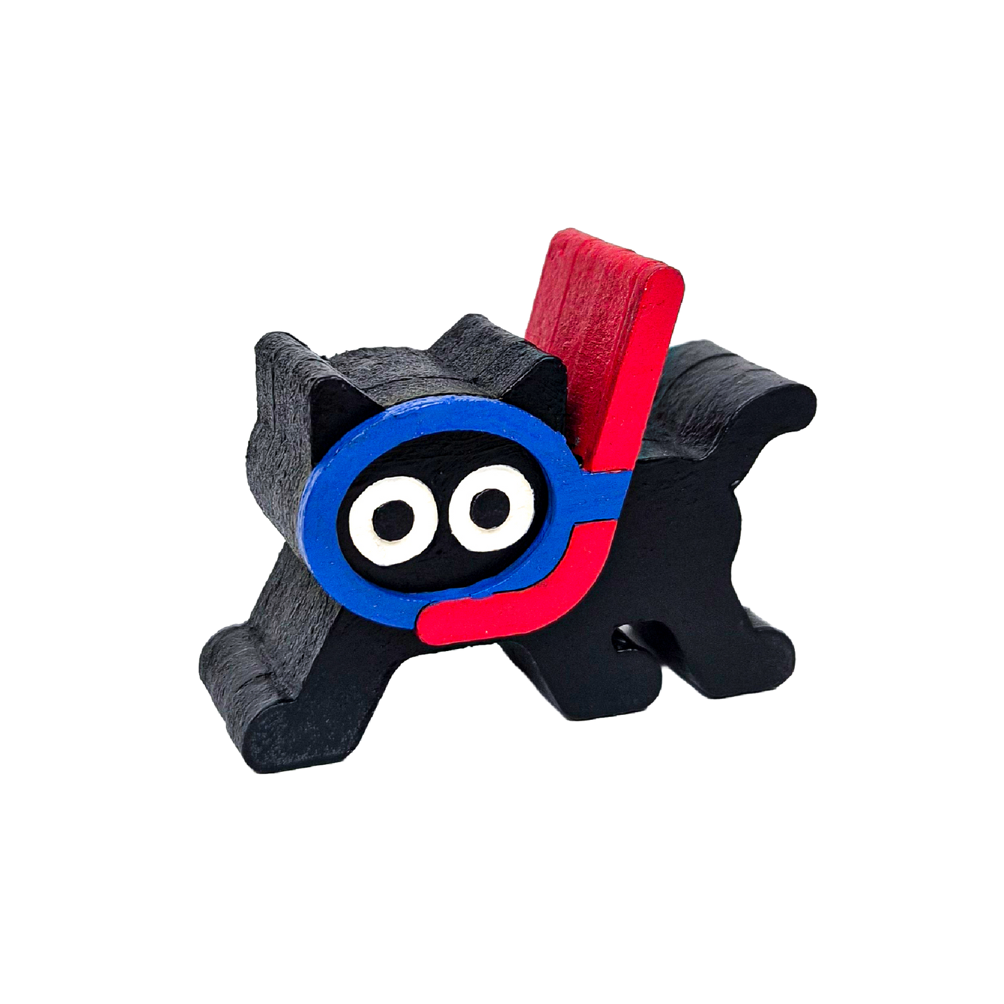 SNORKEL CAT WOODEN FIGURE (1pc)