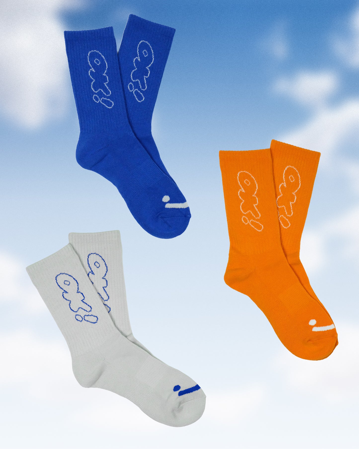 OK SMILEY SOCKS (1 PAIR)